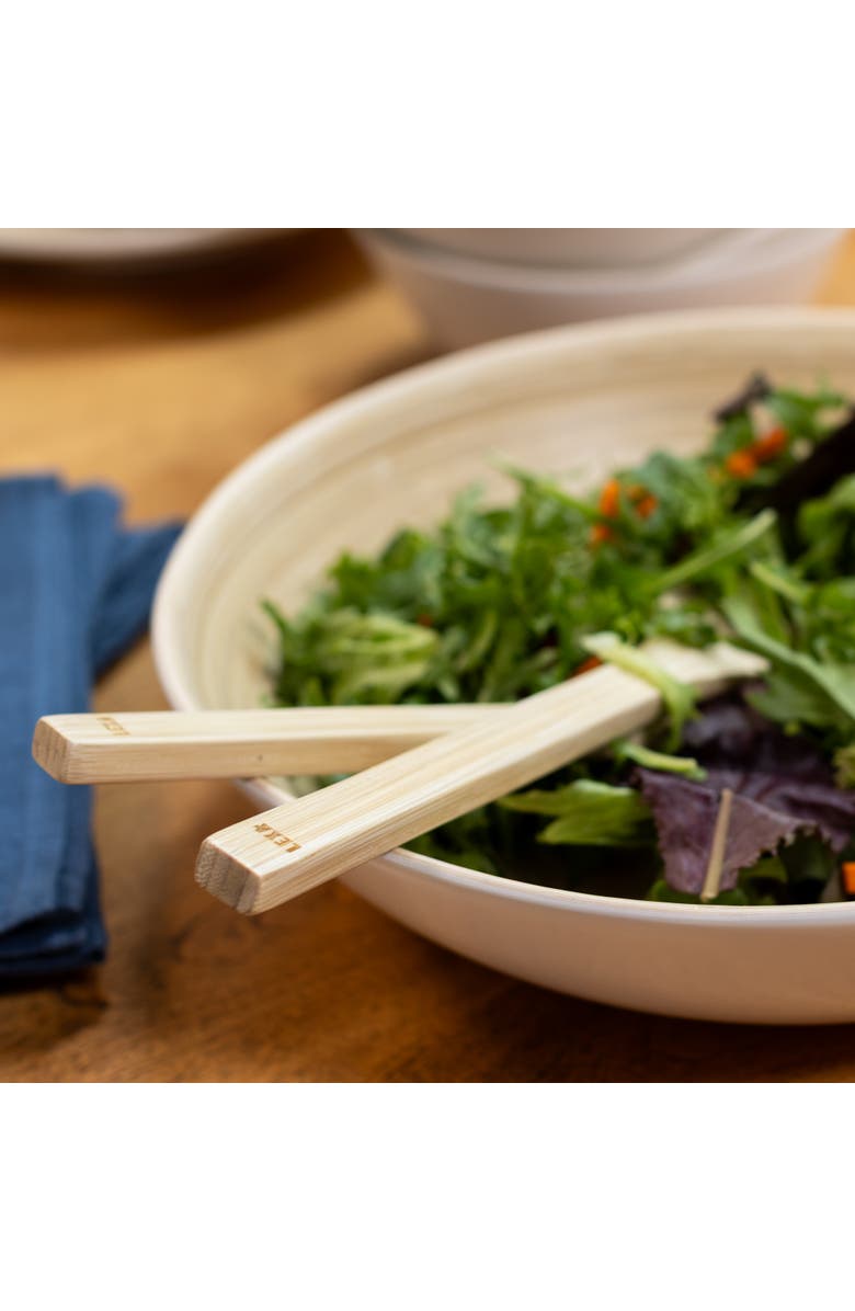 Lexa Salad Utensil Set, 12 Inch, Alternate, color, Natural