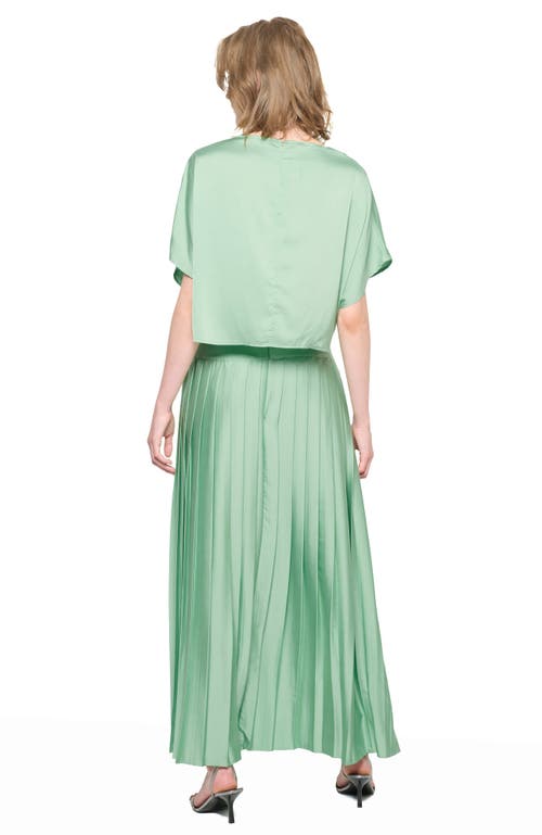 As B Y Df Matcha Pleated Skirt In Matcha