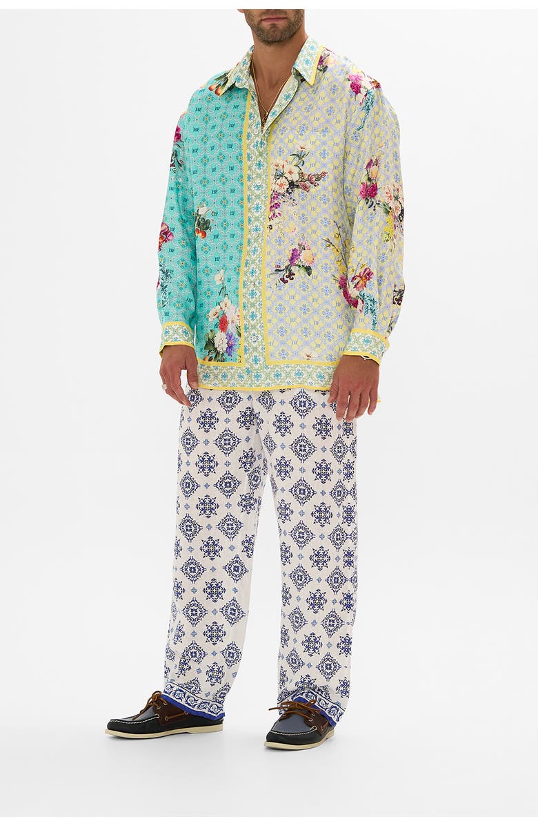 Hotel Franks By Camilla Long Sleeve Oversized Shirt Gardens Of Queluz, Alternate, color, 