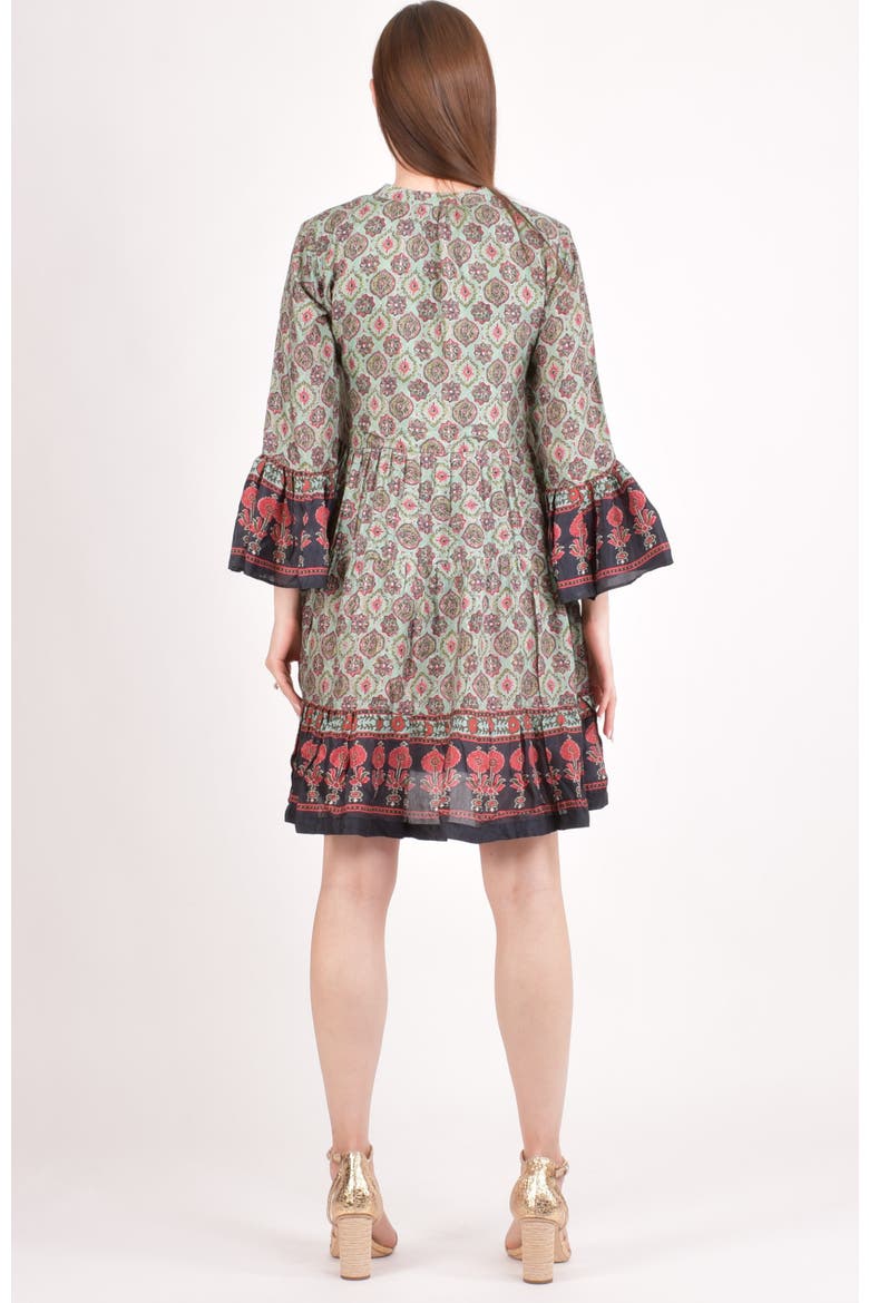 Juniper Ajrakh Print Mini Dress, Alternate, color, Green