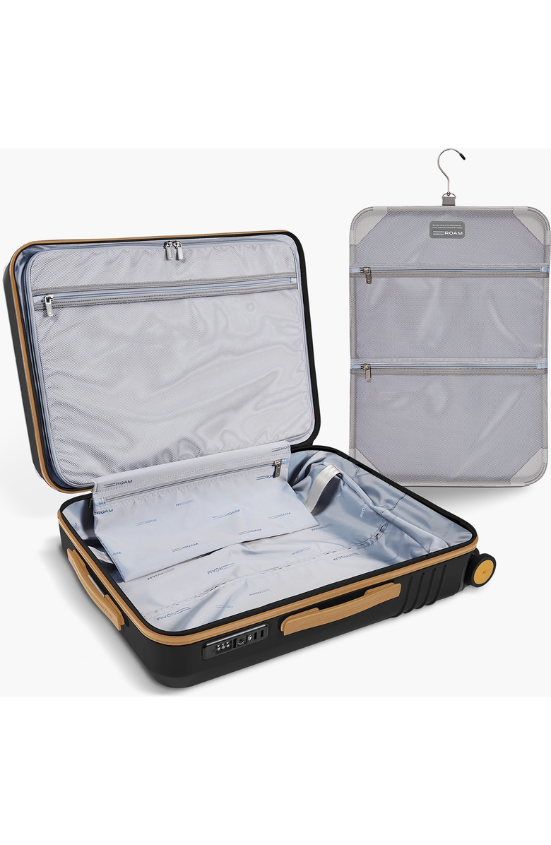 ROAM Luggage Check-In Luggage, Alternate, color, Black Gloss / Tan Trim