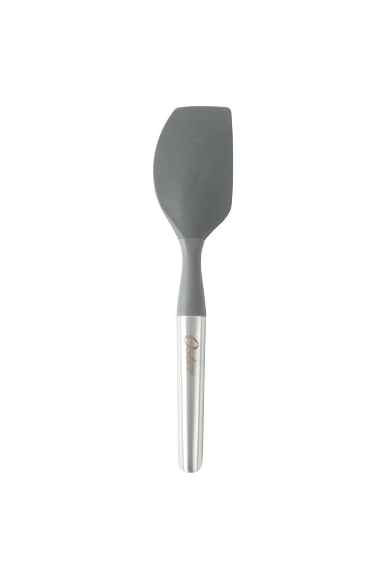 11 Inch Silicone Turner Spatula Stainless Steel Handle, Main, color, Silver