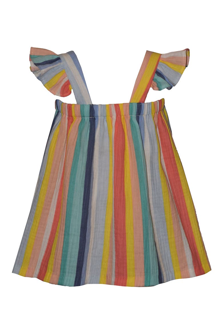 Shell Appliqué Dress & Headband Set, Alternate, color, BLUE STRIPE