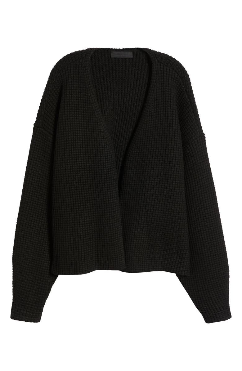 Fear of God Essentials Heavyweight Waffle Cardigan, Alternate, color,