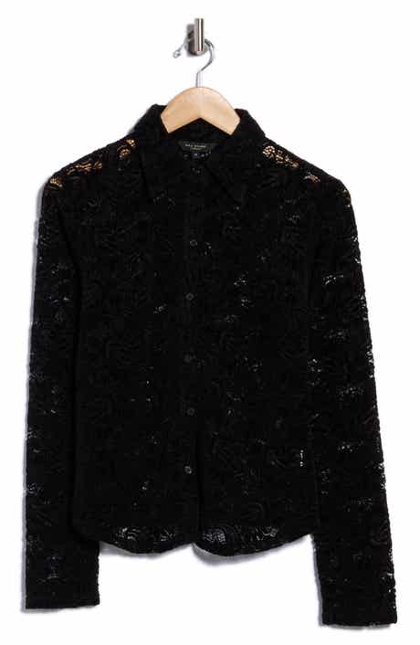 Lace Button-Up Shirt