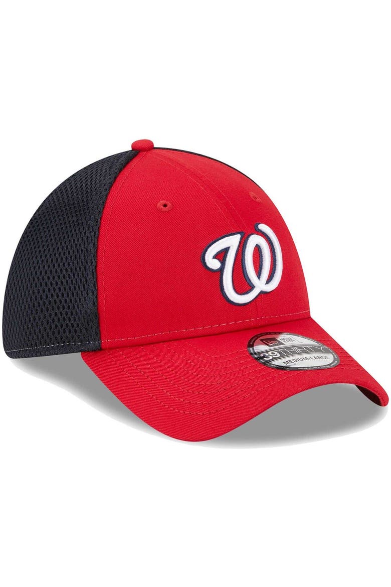Men's New Era Red Washington Nationals Team Neo 39THIRTY Flex Hat, Alternate, color, Red