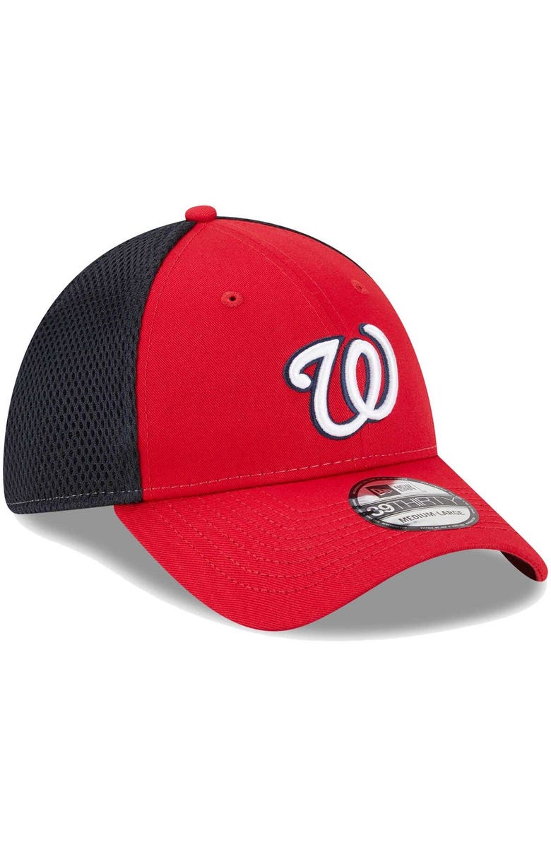 New Era Men
s New Era Red Washington Nationals Team Neo 39THIRTY Flex Hat, Alternate, color, Red