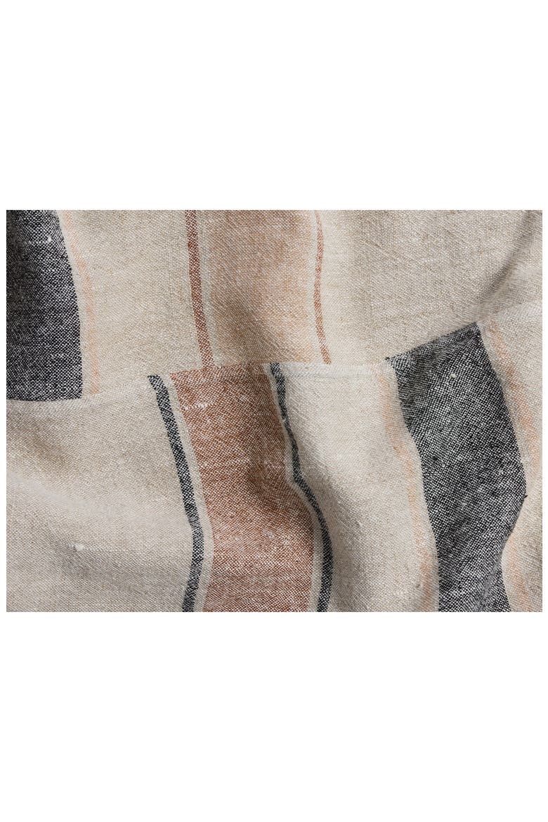 Heritage Linen Duvet Cover, Alternate, color, NATURAL STRIPE WARM