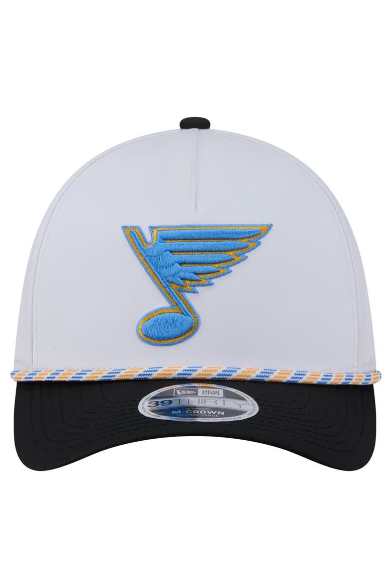 Men's New Era  White/Black St. Louis Blues 39THIRTY Two-Tone Featherweight M-Crown Flex Hat, Alternate, color, White