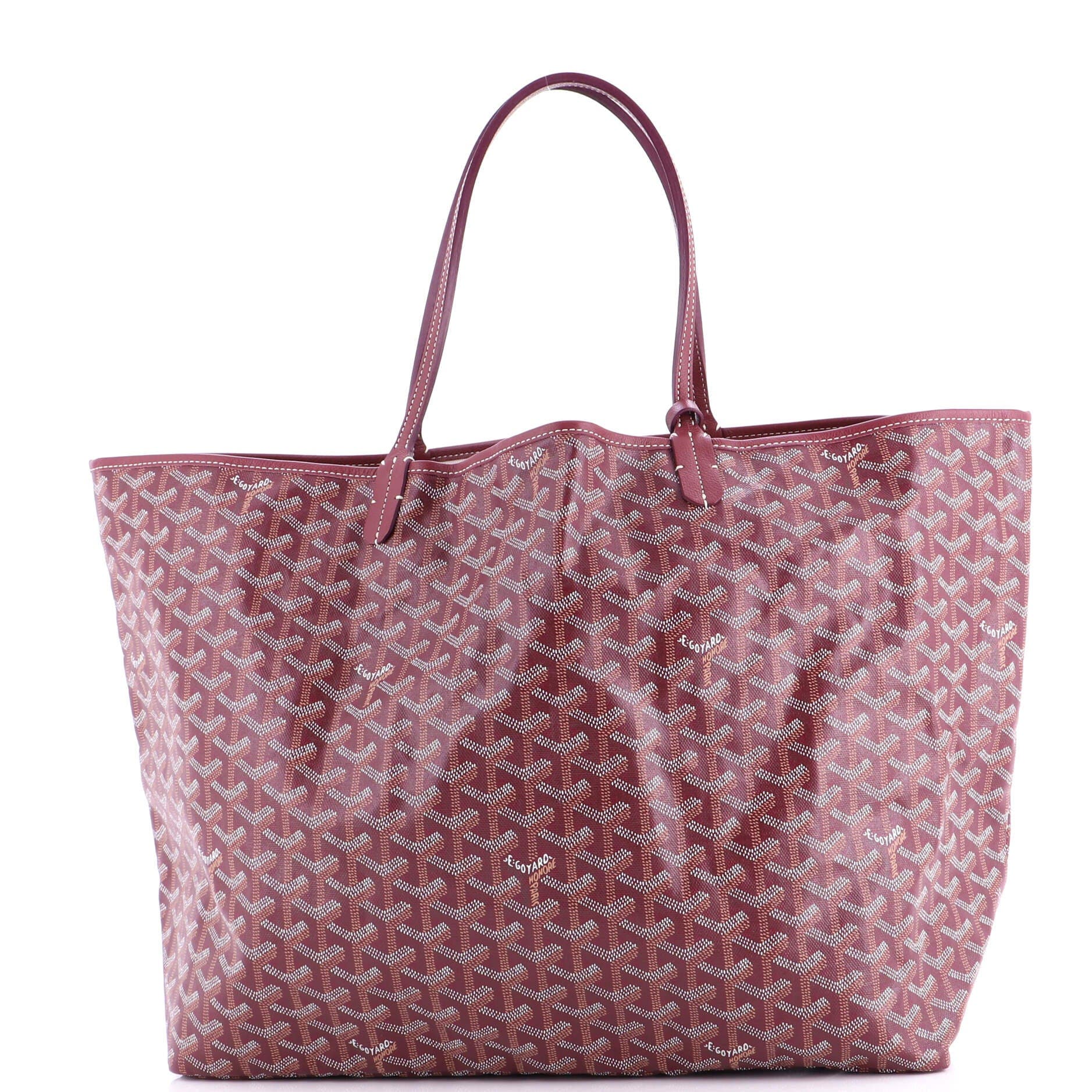 Pre-Owned Goyard Saint Louis Tote Coated Canvas GM, Main, color, Red