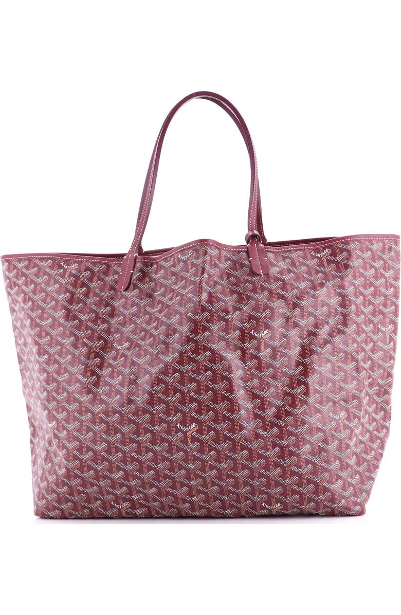 Pre-Owned Goyard Saint Louis Tote Coated Canvas GM, Main, color, Red