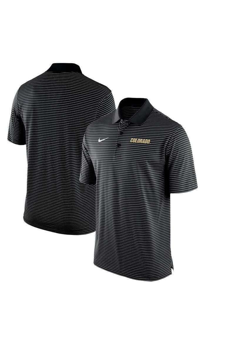 Men's Nike Black Colorado Buffaloes Stadium Stripe Performance Team Polo, Main, color, Black