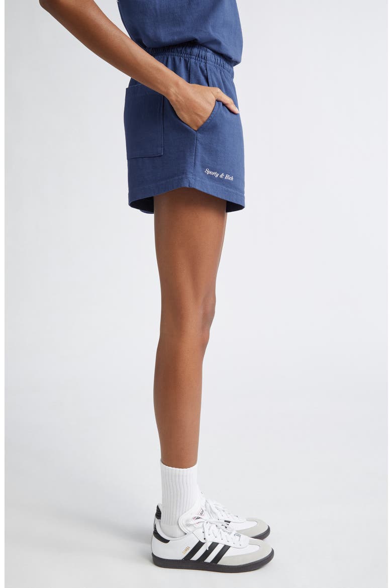 Eden Crest Cotton Disco Shorts, Alternate, color, INDIGO