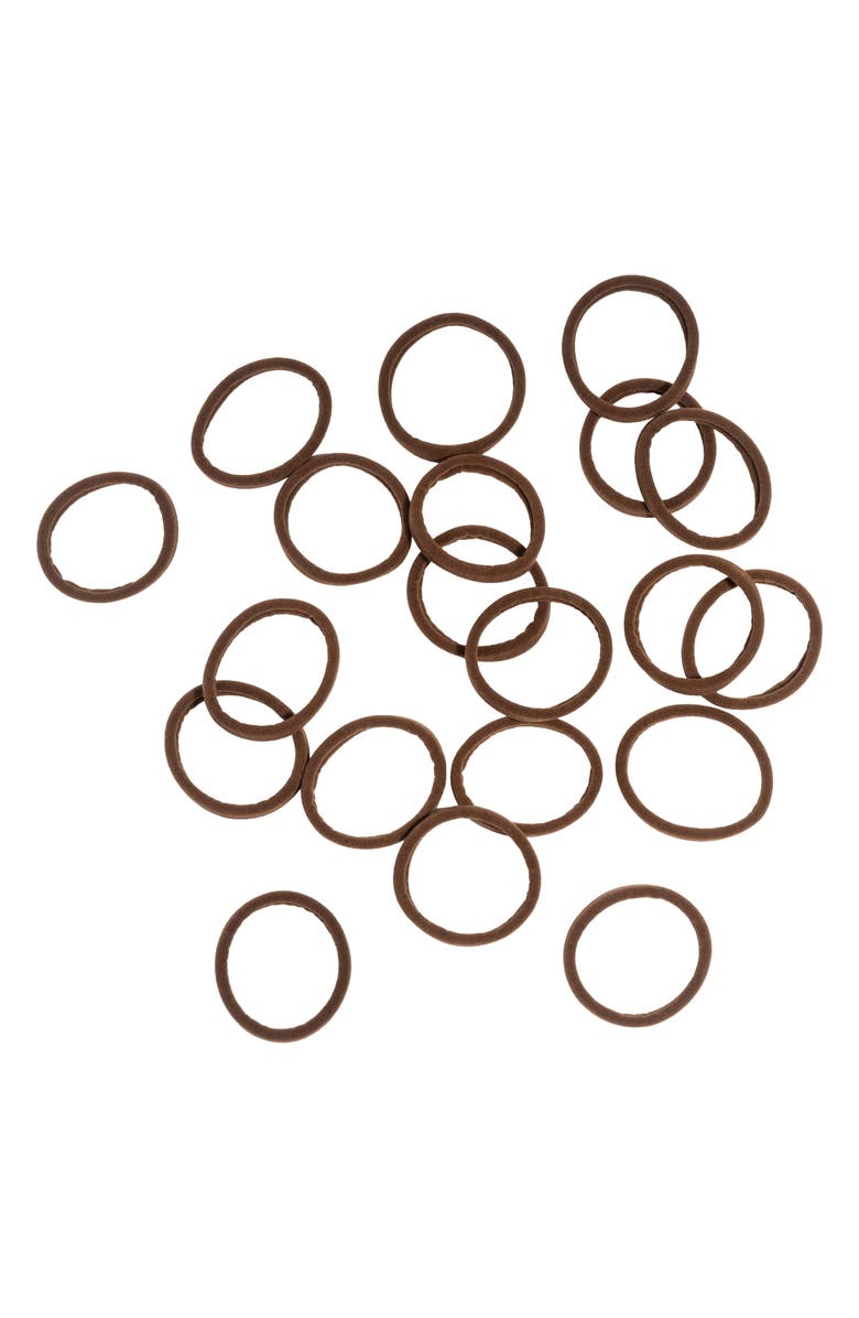 Kitsch 20-Piece Seamless Recycled Nylon Hair Tie, Alternate, color, Chocolate