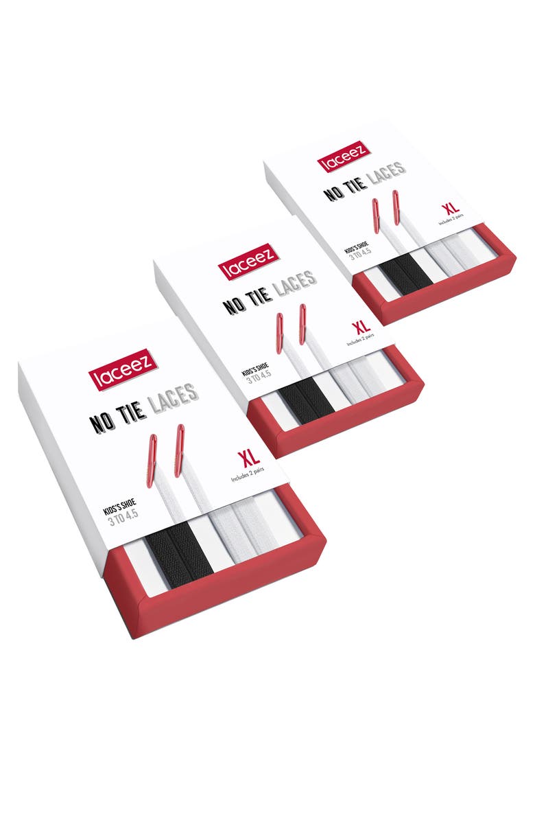 Laceez 6-Pack No-Tie Shoelaces, Main, color, 