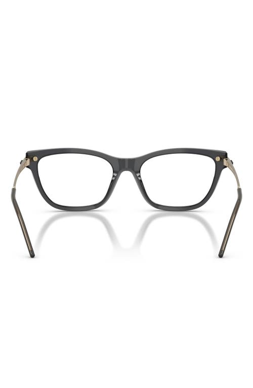 Emporio Armani 54mm Cat Eye Optical Glasses In Gray