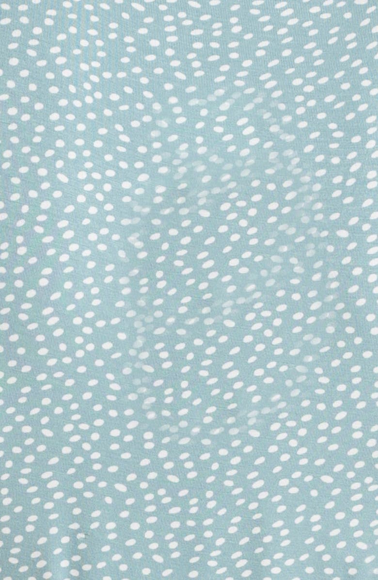 Seraphine Sage Dot Faux Wrap Maternity/Nursing Dress, Alternate, color, Sage/ White