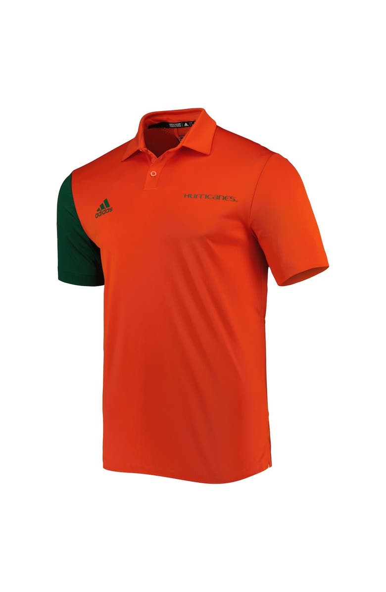 adidas Men's adidas Orange Miami Hurricanes AEROREADY Polo, Alternate, color, 