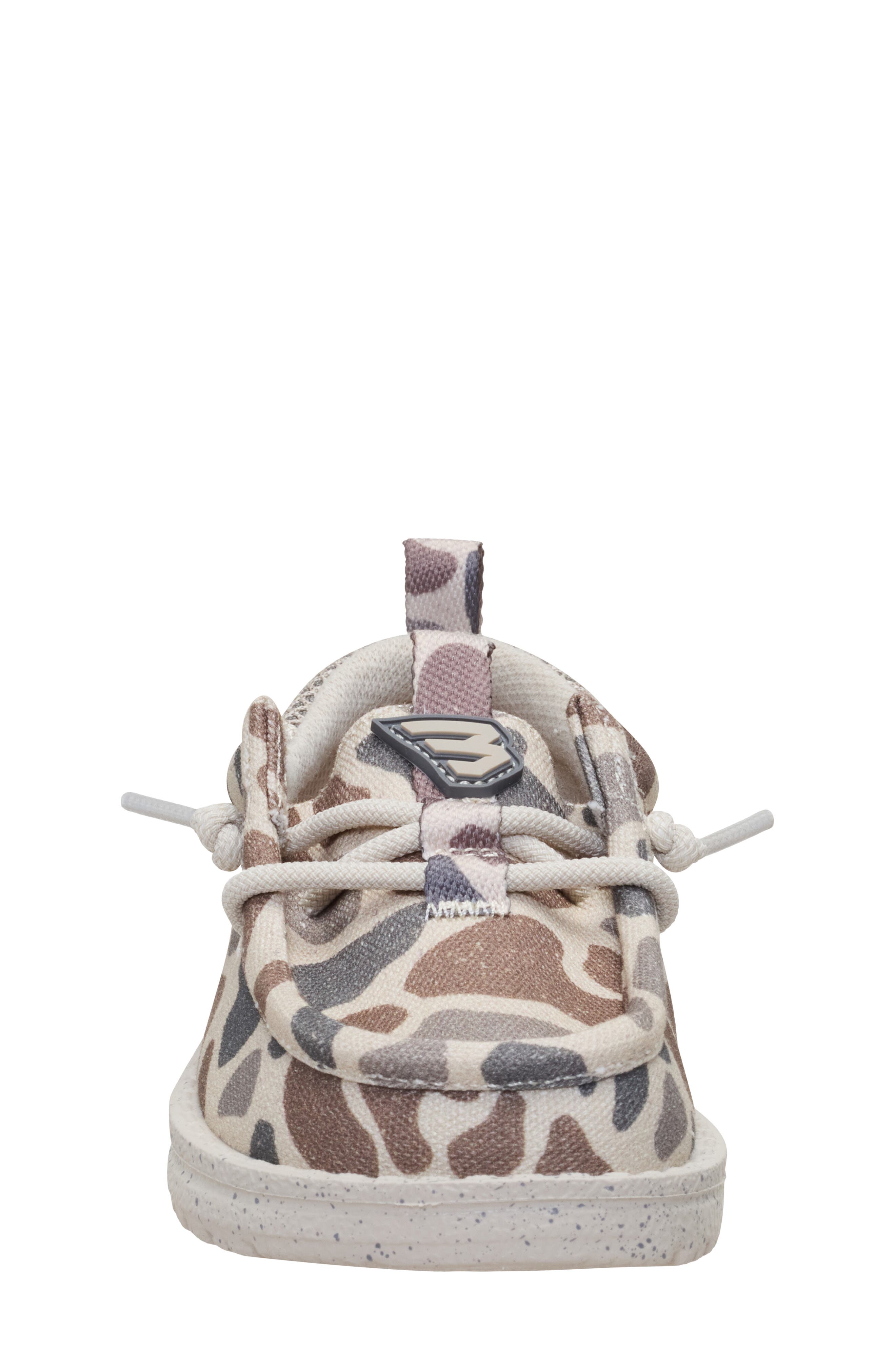 Hey Dude Kids' Wally Funk Burlebo Slip-On, Alternate, color, Taupe/ Camo