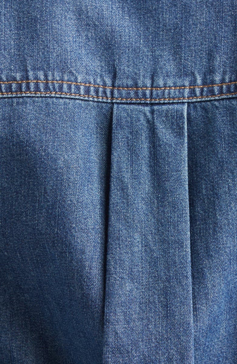 Veronica Beard Akerman Puff Sleeve Denim Minidress, Alternate, color, City Stroll