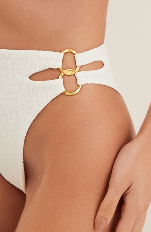 Vix Swimwear Firenze Jolie High Waist Bikini Bottoms In White