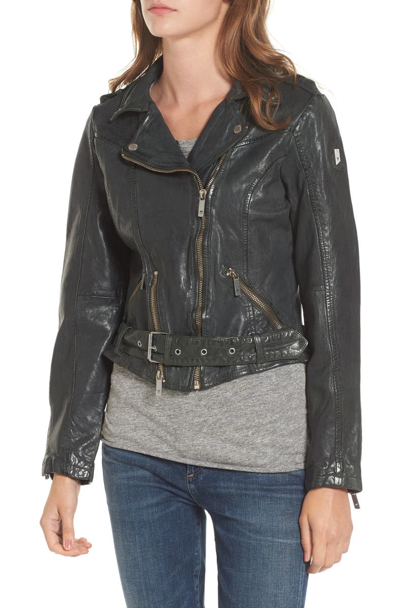 MAURITIUS Leather Jacket, Alternate, color, 