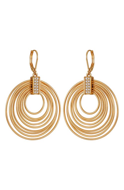 Vince Camuto Layered Circle Drop Earrings In Gold