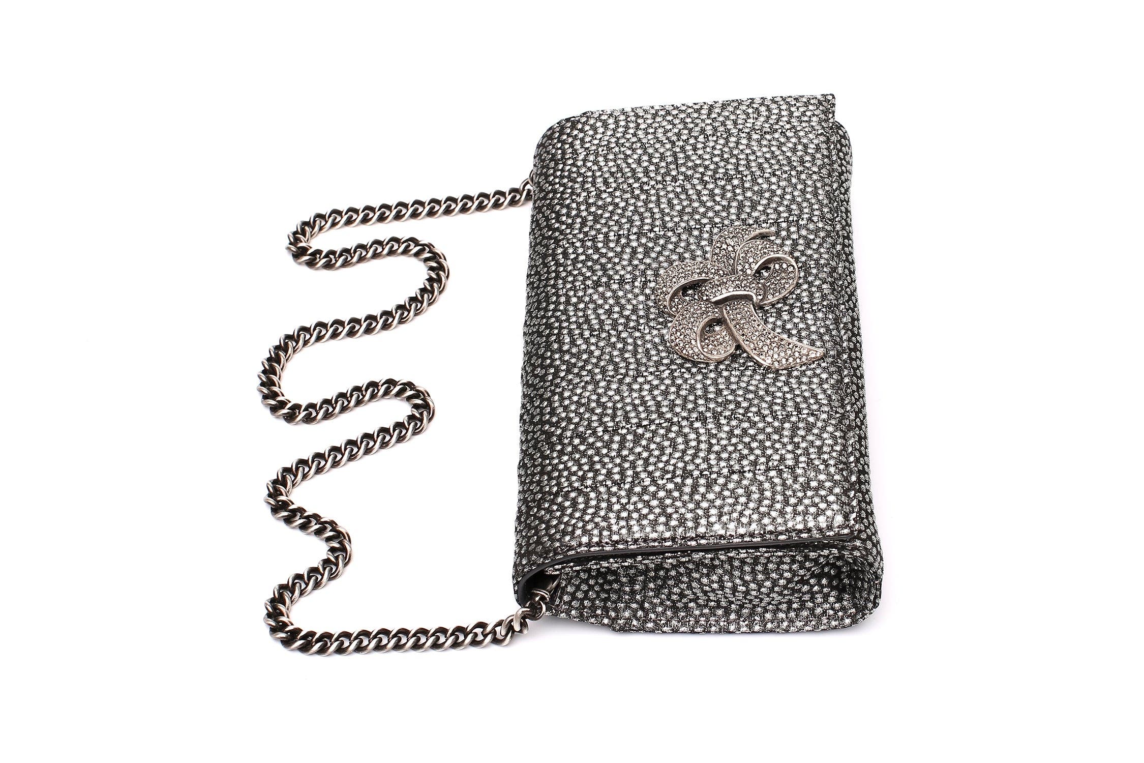 The Olivia Clutch, Alternate, color, Gunmetal