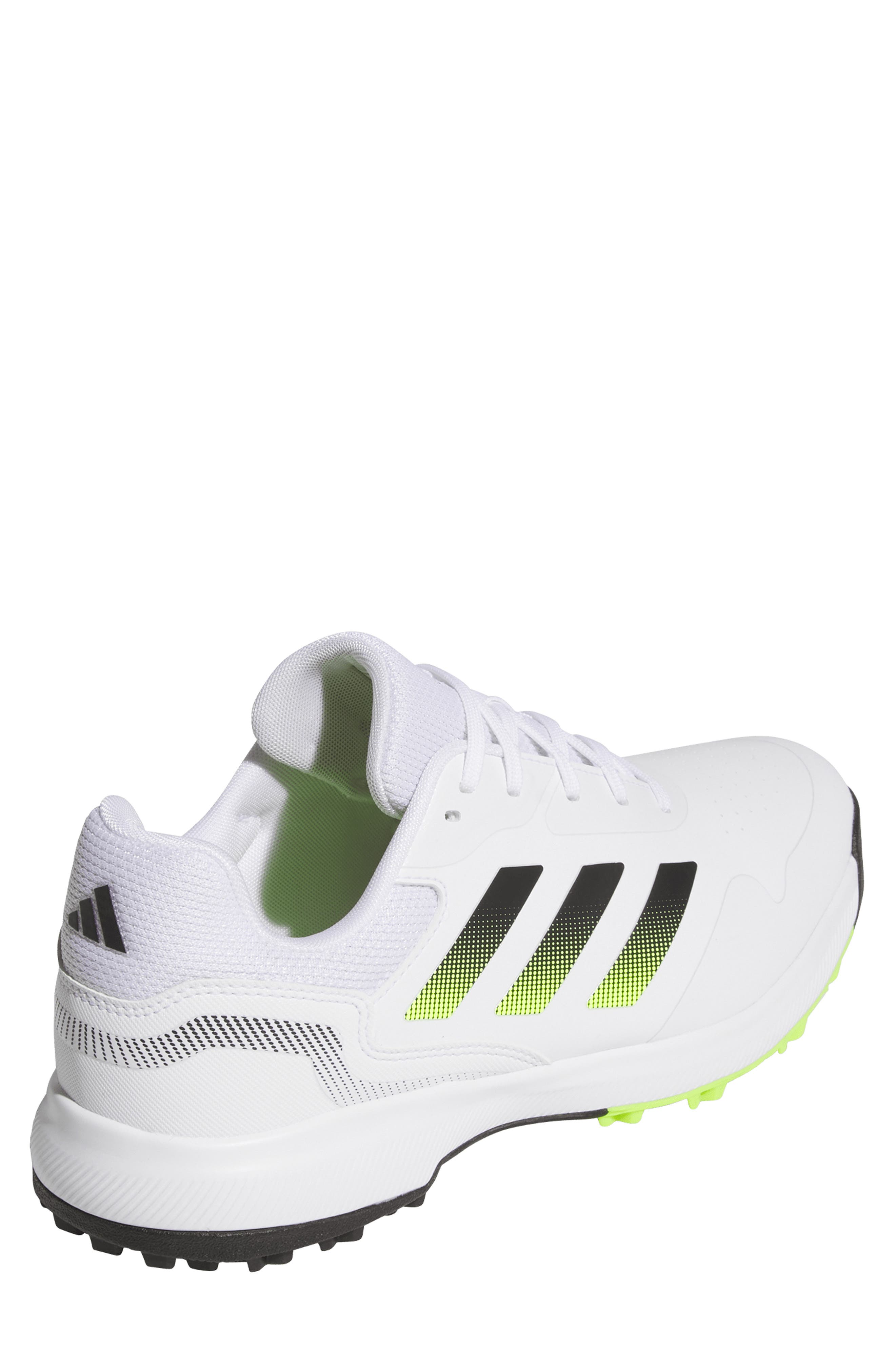 adidas Traxion Response Spikeless Golf Shoe, Alternate, color, White/ Black/ Lucid Lemon