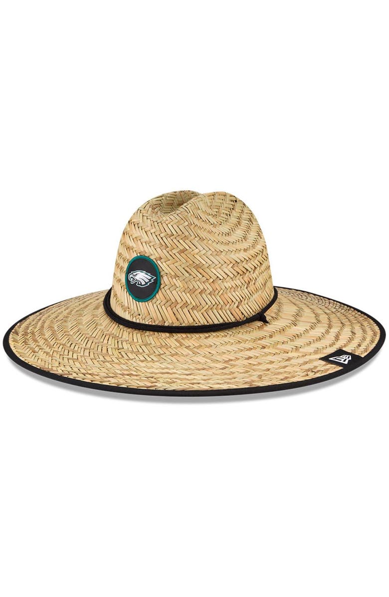 New Era Men's New Era Natural Philadelphia Eagles NFL Training Camp Official Straw Lifeguard Hat, Alternate, color,