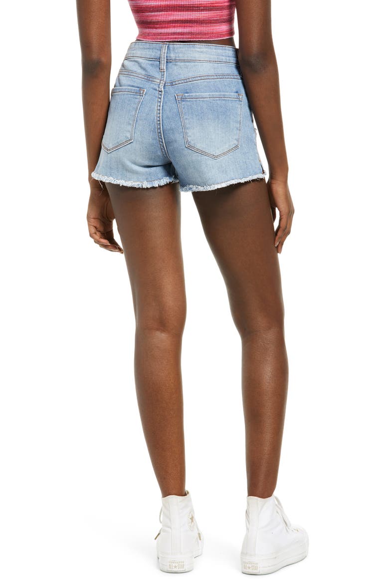 Aubrey High Waist Cutoff Denim Shorts, Alternate, color, ROSARITO BEACH