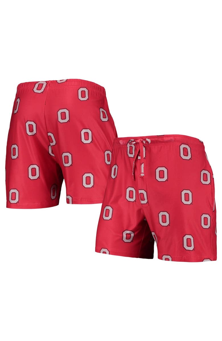 CONCEPTS SPORT Men's Concepts Sport Scarlet Ohio State Buckeyes Flagship Allover Print Jam Shorts, Main, color, 