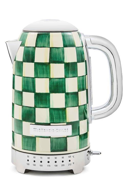 Mackenzie-childs Mackenzie Childs Courtly Check Electric Kettle In Green