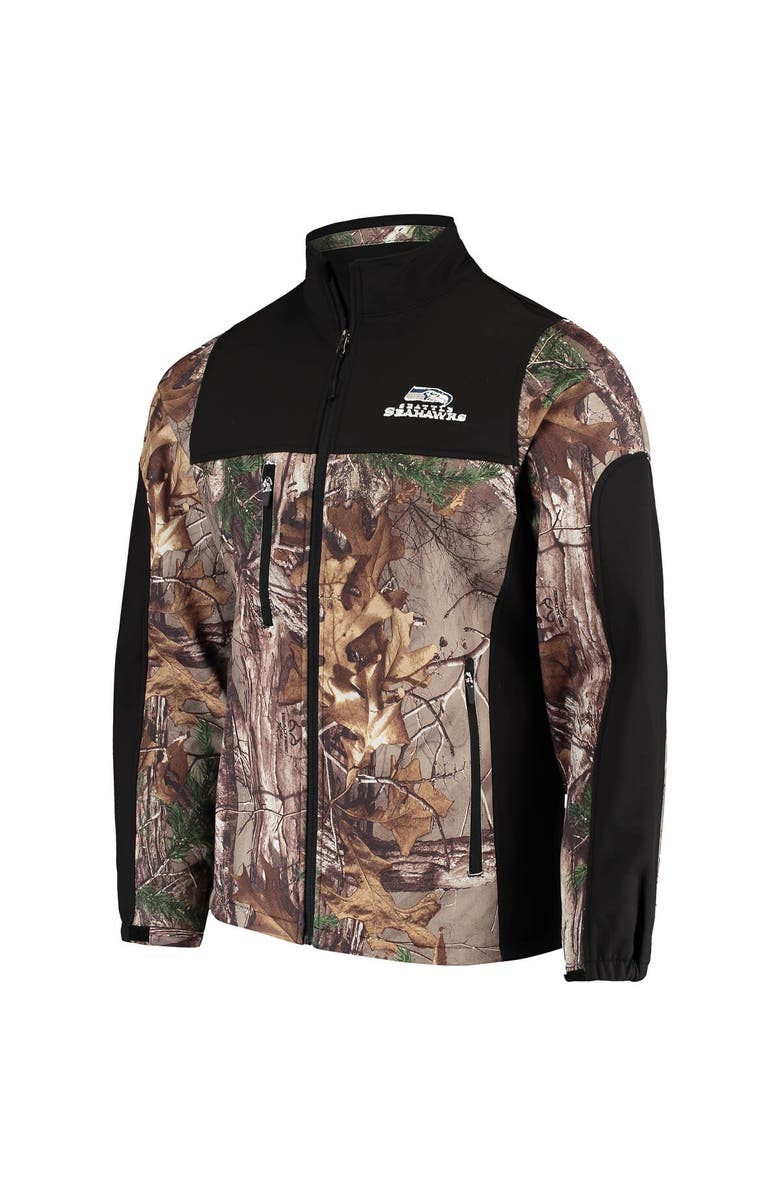 DUNBROOKE Men's Dunbrooke Realtree Camo/Black Seattle Seahawks Circle Hunter Softshell Full-Zip Jacket, Alternate, color, Realtree Camo