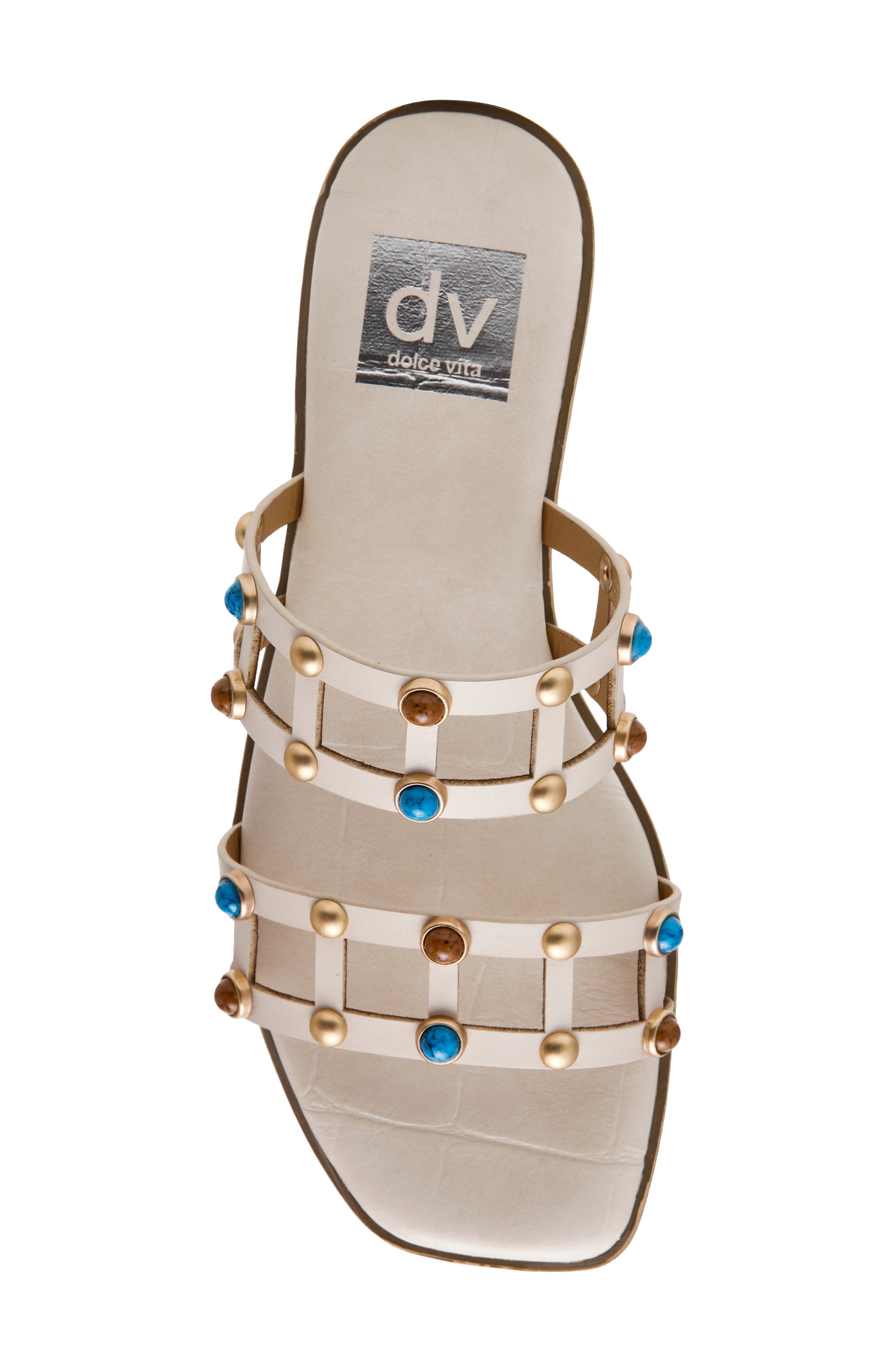 Marcy Embellished Sandal, Alternate, color, IVORY MULTI