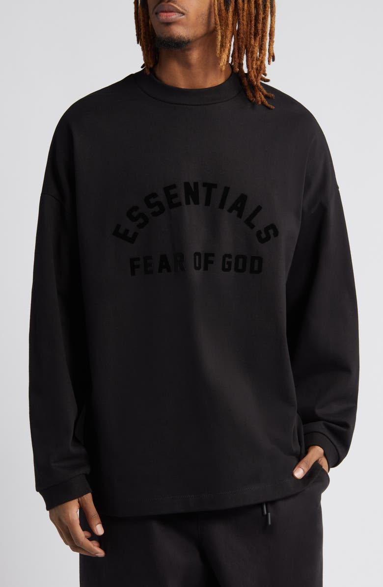 Fear of God Essentials Oversize Long Sleeve Logo Graphic T-Shirt, Main, color,
