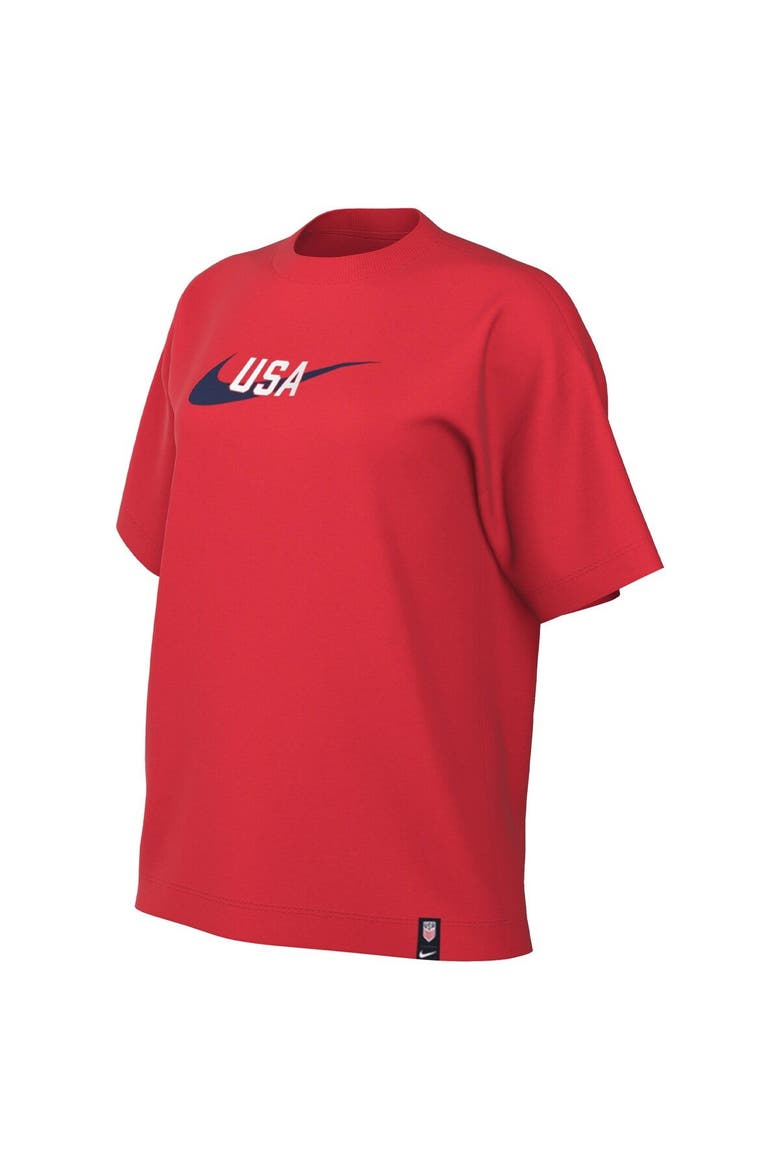 Women's Nike  Red USMNT Swoosh T-Shirt, Alternate, color, Red