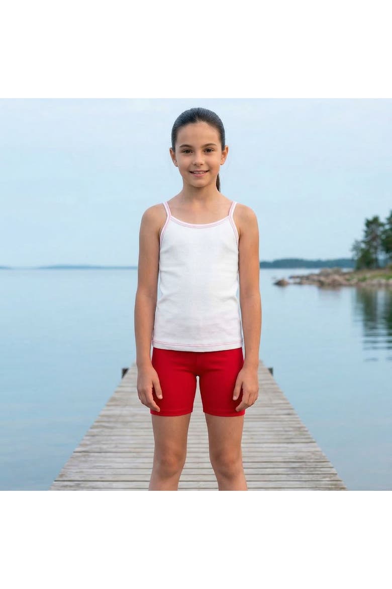 Baby Girls 100% Soft Cotton Bike Shorts, Alternate, color, White