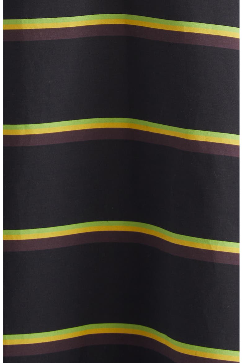 Beatriz Stripe Asymmetric Midi Dress, Alternate, color, BLACK MULTI