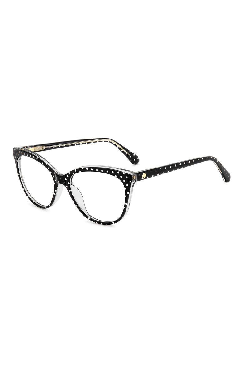 kariane 55mm oval reading glasses, Alternate, color, PATTERN BLACK