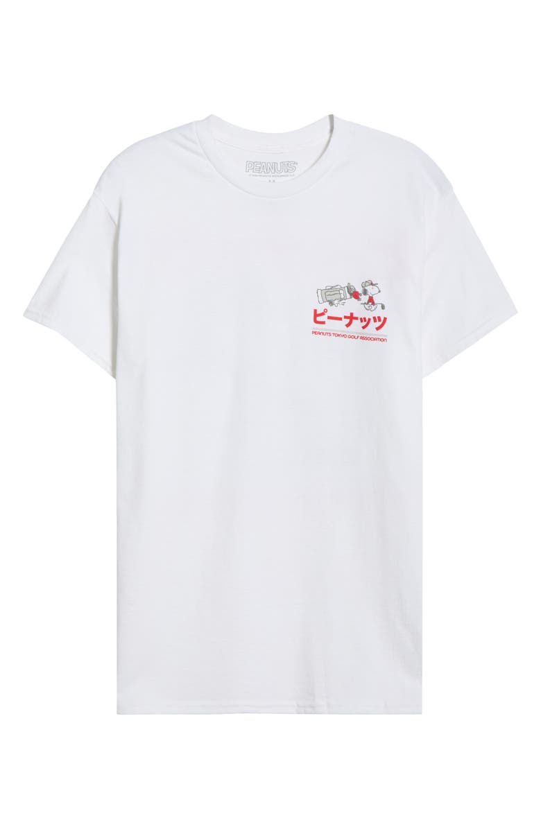 The Forecast Agency Peanuts<sup>®</sup> Tokyo Golf Cotton Graphic T-Shirt, Main, color, White