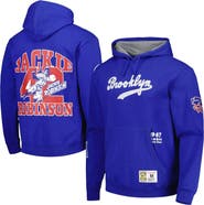 Mitchell & Ness Men's Mitchell & Ness Jackie Robinson Royal Brooklyn Dodgers Cooperstown Collection Legends Fleece Pullover Hoodie