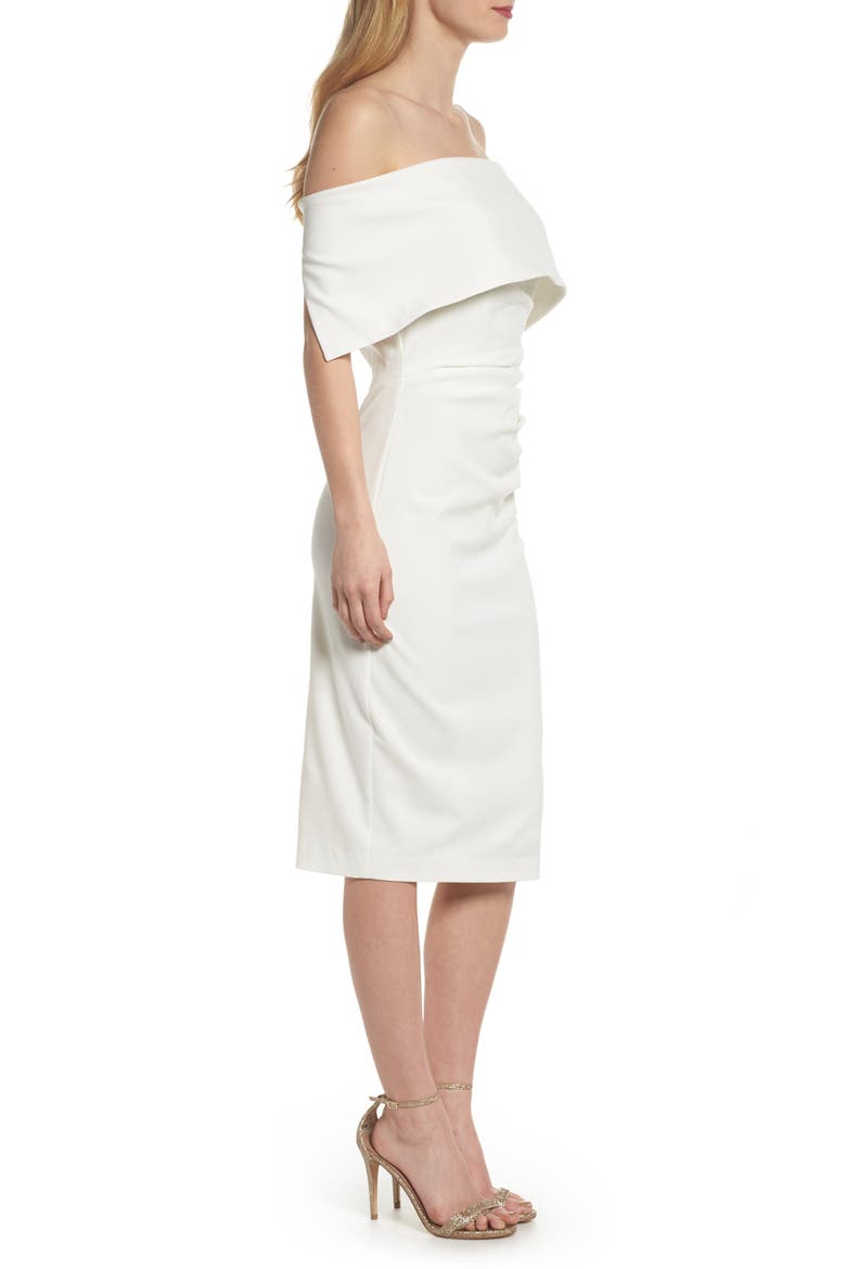 Popover Cocktail Dress, Alternate, color, IVORY