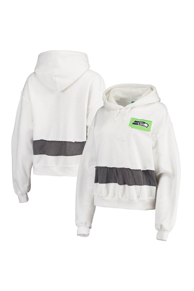 Women's Refried Apparel White Seattle Seahawks Sustainable Crop Dolman Pullover Hoodie, Main, color, White