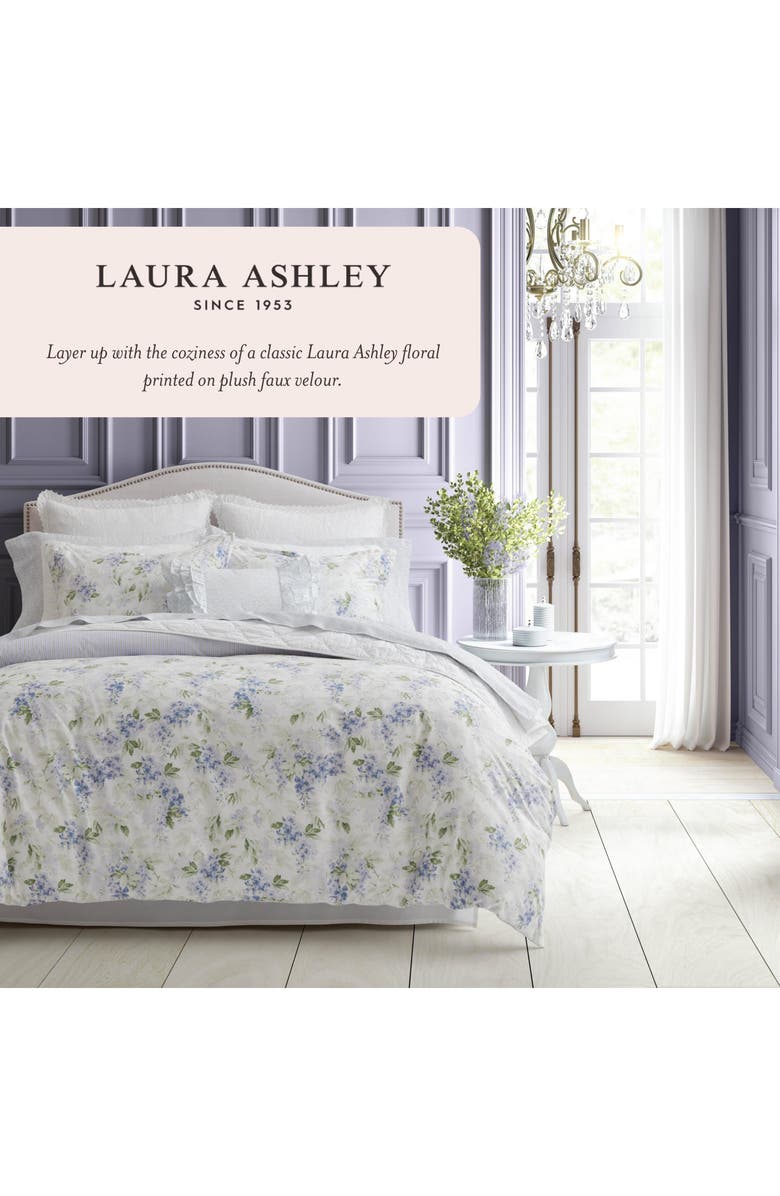 Laura Ashley Wisteria Fleece Comforter Set, Alternate, color, Blush