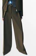 MANGO Belted Pleated Straight Leg Pants