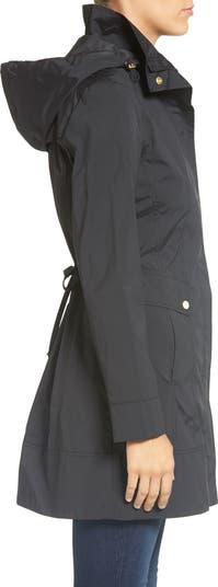 Cole Haan Signature Back Bow Packable Hooded Raincoat