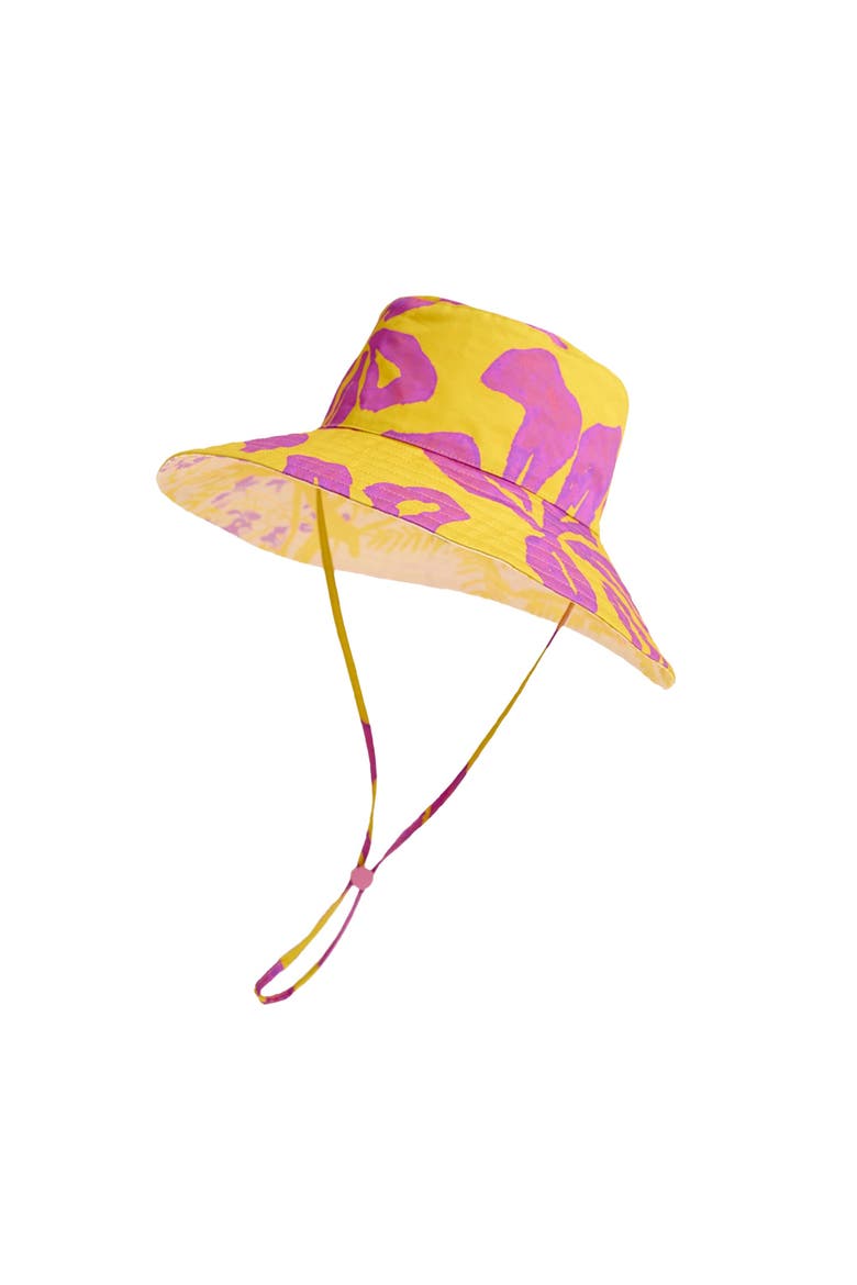 "Tropical Bliss" Reversible Sun Hat, Main, color, Golden Hour
