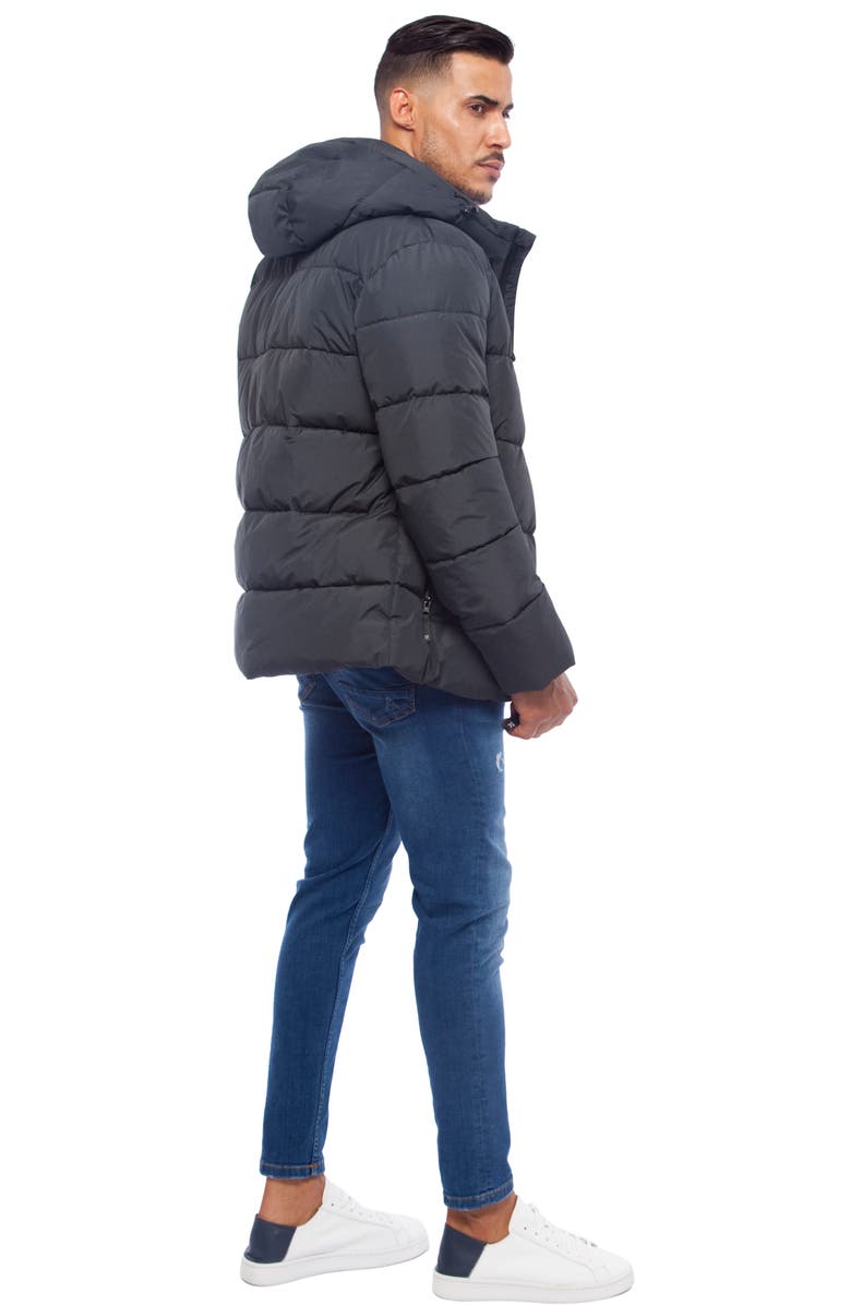 Rokka&Rolla Heavyweight Thermal Heat Puffer Jacket, Alternate, color, Black Stone