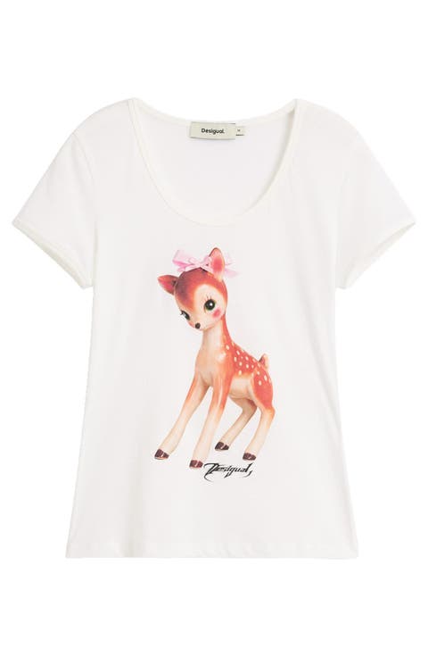 Graphic Scoop Neck T-shirt